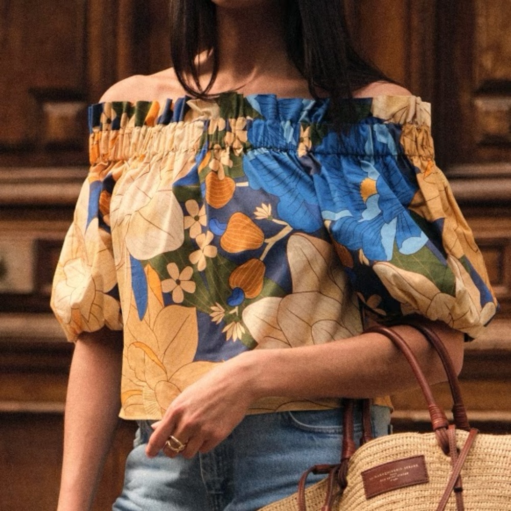 Like New Sézane x Farm Rio Macie Blouse Size 36/4